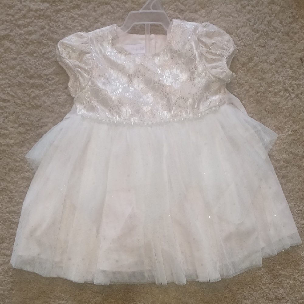 Sparkling White Tulle Dress Bonnie Baby